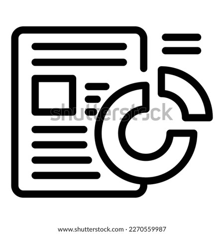 Manager document icon outline vector. Worker report. Management rank