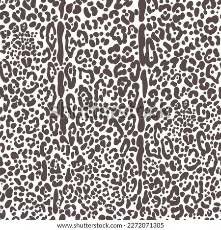 Leopard skin seamless pattern. Cheetah black and white print. Jaguar monochrome abstract ornament. Vector design