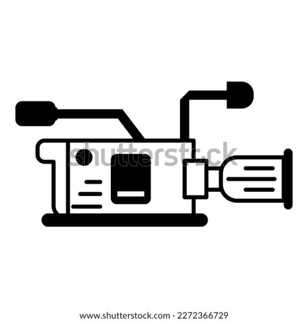 Video camera icon line design template