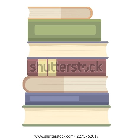 Dictionary stack icon cartoon vector. Book study. School publication