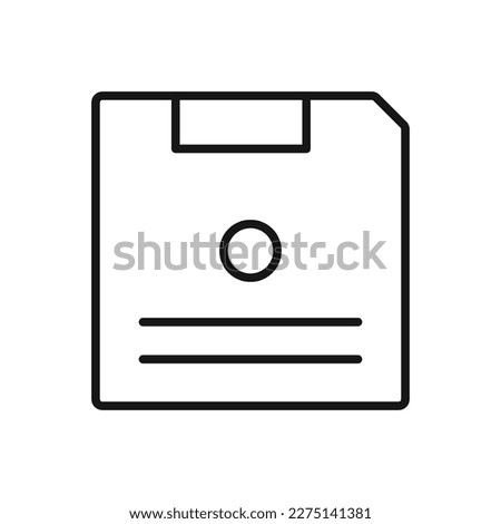Editable Icon of  Save or Diskette , Vector illustration isolated on white background. using for Presentation, website or mobile app