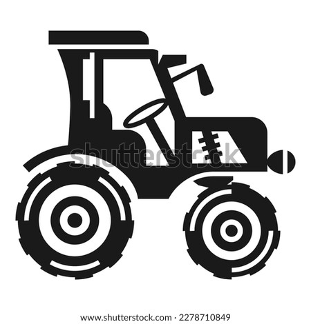 Farm tractor icon. Simple illustration of farm tractor icon for web design isolated on white background