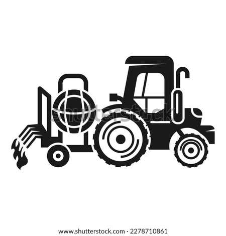 Tractor irrigation icon. Simple illustration of tractor irrigation icon for web design isolated on white background
