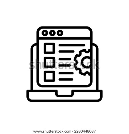 Features List icon in vector. Illustration