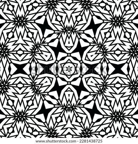 Outline round flower pattern in mehndi style for coloring book page. Antistress for adults and children. Doodle ornament in black and white.