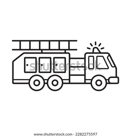 fire truck icon vector illustration logo design