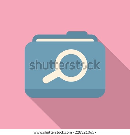 Folder data icon flat vector. Computer interface. Internet bar