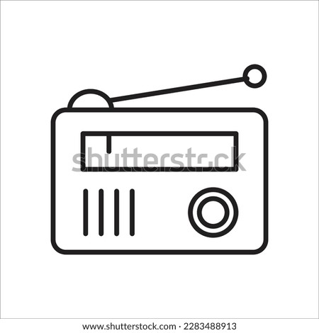 radio line new vector icon