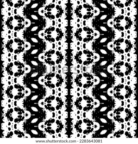Native Art Doodle Vector. Simple African Pattern. Seamless Line Ink Batik. Black Colour Dark Scribble Textile. Black Color Ethnic Geo Batik. Doodle Aztec Dark Pattern. Abstract Art Tribal Repeat