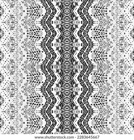 Black Color Scribble Pattern. Native Ink Scribble Brush. Gray Colour Ikat Doodle Textile. Simple Ethnic Ikat Batik. Abstract Ikat Doodle Carpet. Seamless Design Ink Pattern. Doodle Ink Batik.