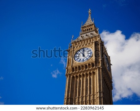 London, UK - Big Ben, Elizabeth Tower horizontal