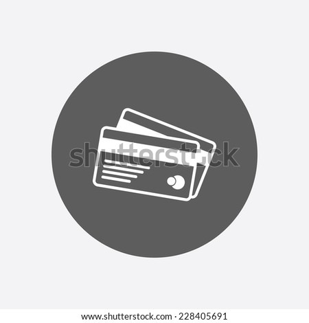 Vector credit cards icon. Flat design style. EPS 10.