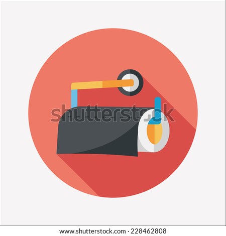 kitchenware paper flat icon with long shadow,eps10