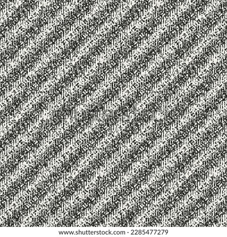 Monochrome Melange Textured Diagonal Striped Pattern