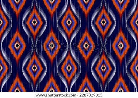 Abstract geometric ethnic oriental ikat seamless pattern traditional in tribal.Design for background,carpet,Batik,cover,textile,wallpaper,clothing,wrapping,fabric,Vector illustration.embroidery style.