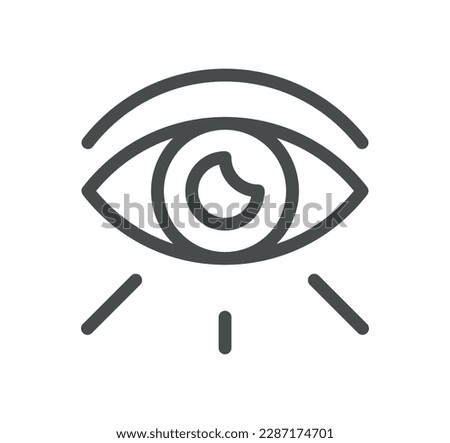 Eye related icon outline and linear vector.