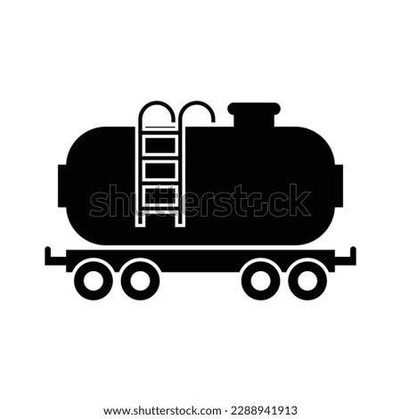 Railroad oil transportation icon design. train wagon icon. railway freight cars. isolated on white background. vector illustration