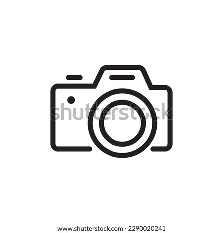 Photo Camera vector Icon in trendy flat style isolated on white background. Camera symbol for your web site design, logo, app, UI. Editable stroke. Vector illustration, EPS10