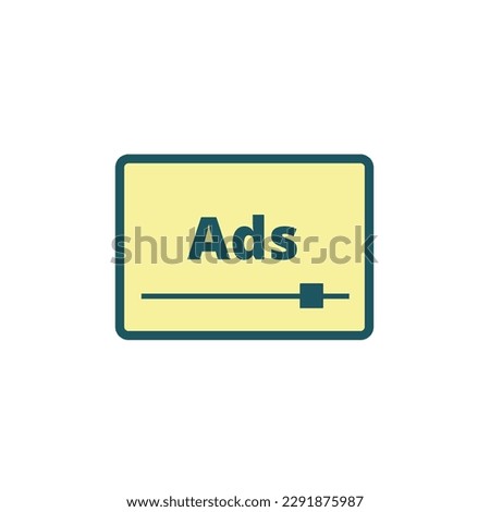 Online advertising colorful icon vector