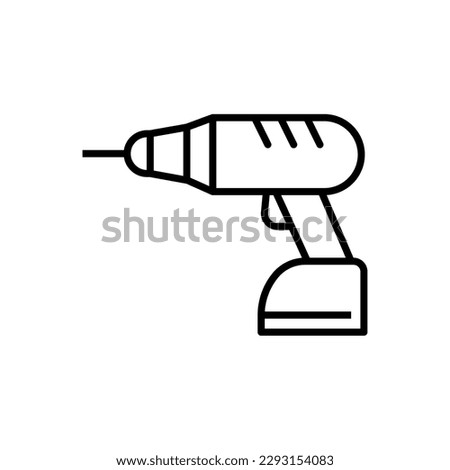 Electric drill solid icon, home repair concept, drill sign on white background, Electric hand drill icon for mobile concept and web design. Vector graphics.
