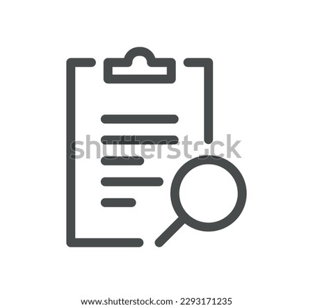 Clipboard related icon outline and linear vector.