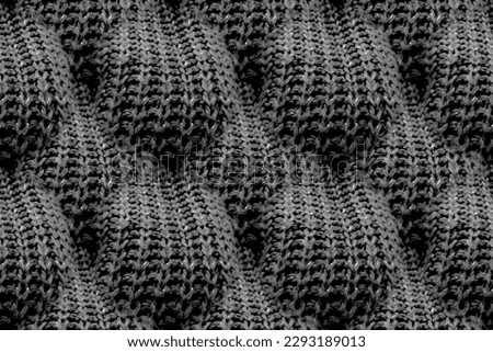 Knit Wool. Black Retro Seamless. White Knit Swatch. Norway Sweater. Smoke Sweater Seamless. Scandinavian Design. Silver Pattern.
