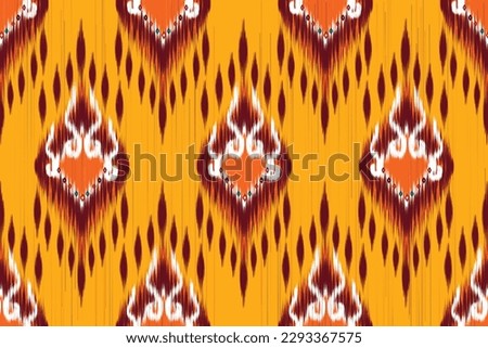 ikat Abstract Ethnic art. Seamless pattern in tribal, folk embroidery, and Mexican style. Aztec geometric art ornament print.Design for carpet, cover.wallpaper, wrapping, fabric, clothing	
