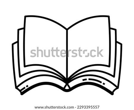 open book simple icon, linear, education, vector illustration 