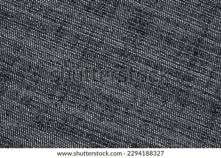 Gray cotton drill fabric texture close up as background