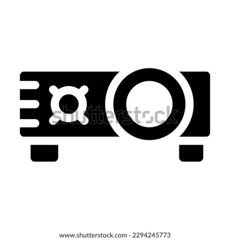 projector glyph icon illustration vector graphic