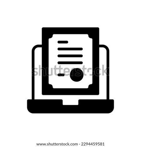 Certificate icon in vector. Illustration