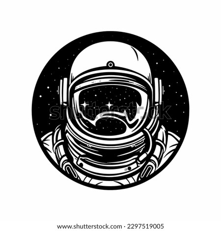 Explore the galaxy with this hand-drawn astronaut logo. A bold and unique design perfect for your space-themed brand
