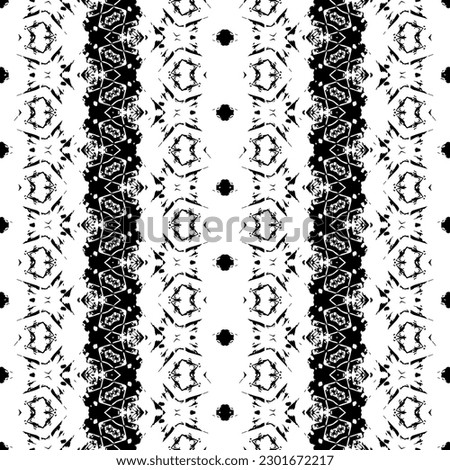Black Color Scribble Pattern. Simple Tribal Ikat Vector. Seamless Boho Ink Batik. Black Colour Art Scribble Texture. Abstract Stripe Art Pattern. Ethnic Dark Doodle Batik. Seamless Ink Native Vector