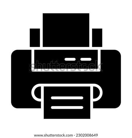 Printer Vector Glyph Icon Design