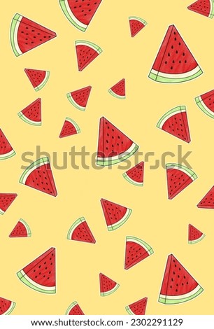 small red watermelon slice sticker