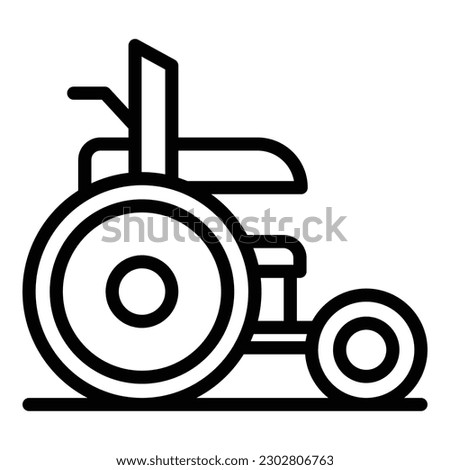Wheelchair vehicle icon outline vector. Power drive. Motor person