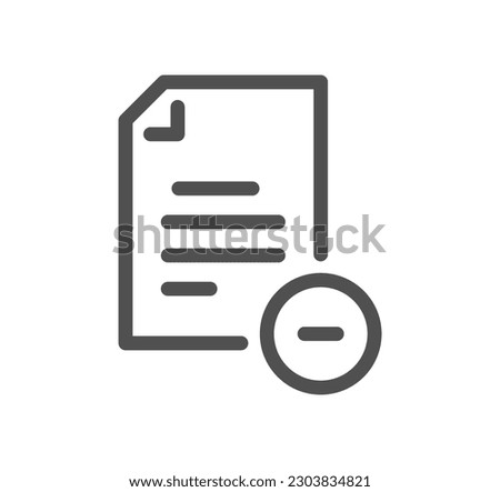 Document and paperwork icon outline and linear symbol.	
