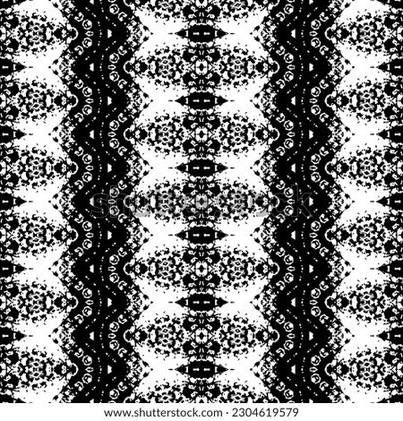 Abstract Aztec Dark Pattern. Ethnic Ink Scribble Batik. Black Colour Dark Doodle Textile. Ethnic Ink Art Batik. Black Color Doodle Pattern. Simple Tribal Dyed Vector. Abstract Ink Native Design