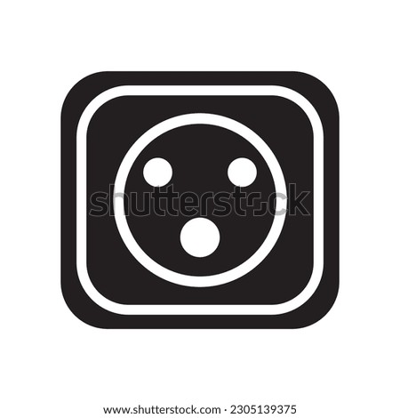 Electric socket icon logo illustration design template.