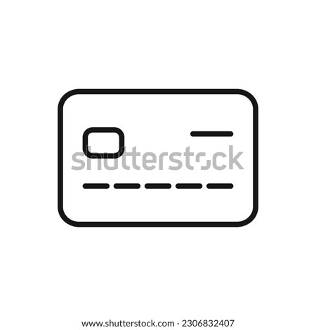 Editable Icon of Credit or Bank Card,Vector illustration isolated on white background. using for Presentation, website or mobile app