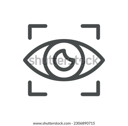 Biometric related icon outline and linear vector.