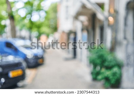 Blurred background of street, outdoor