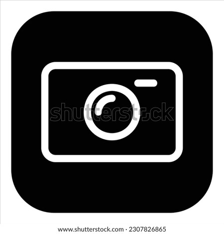 camera icon with isolated vektor and transparent background