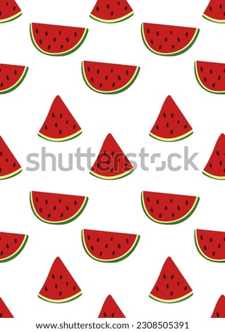 Seamless pattern with watermelon.Eps 10 vector.