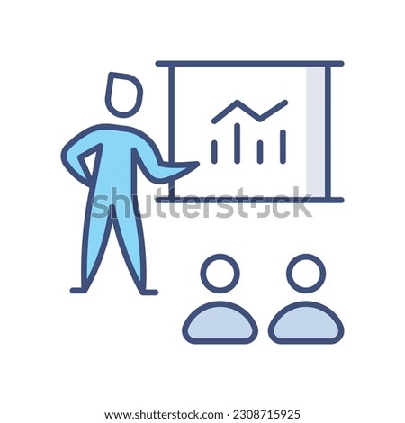 Training icon vector stock illustration.