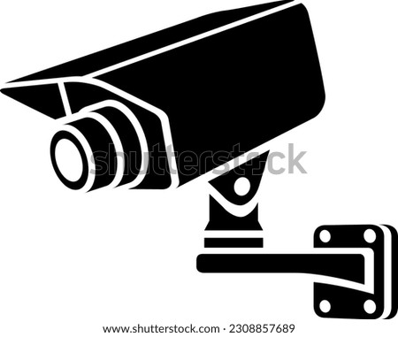 The surveillance camera icon illustration isolated on white background
