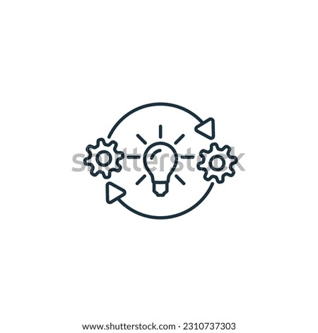 Idea generation icon. Monochrome simple sign from idea collection. Idea generation icon for logo, templates, web design and infographics.