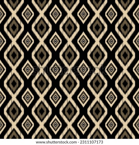 Ikat paisley. Eethnic pattern oriental African American Indonesia, Asia, Aztec motif textile and bohemian.design for background, wallpaper,carpet print, fabric, batik .vector ikat pattern.