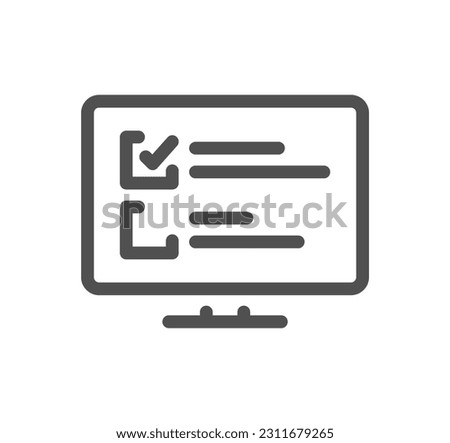 Online education related icon outline and linear symbol.