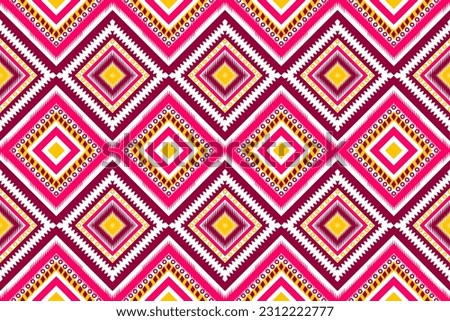 fabric and rug design ethnic tile repeat pattern abstract textile print wallpaper square circle star pink yellow white brown